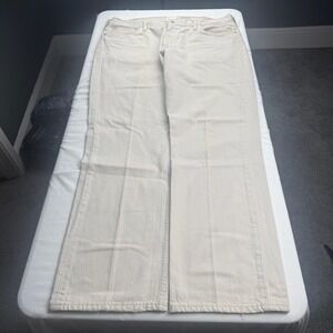 Polo Ralph Lauren Jeans Mens 38x32 White Light Wash Straight Denim Casual
